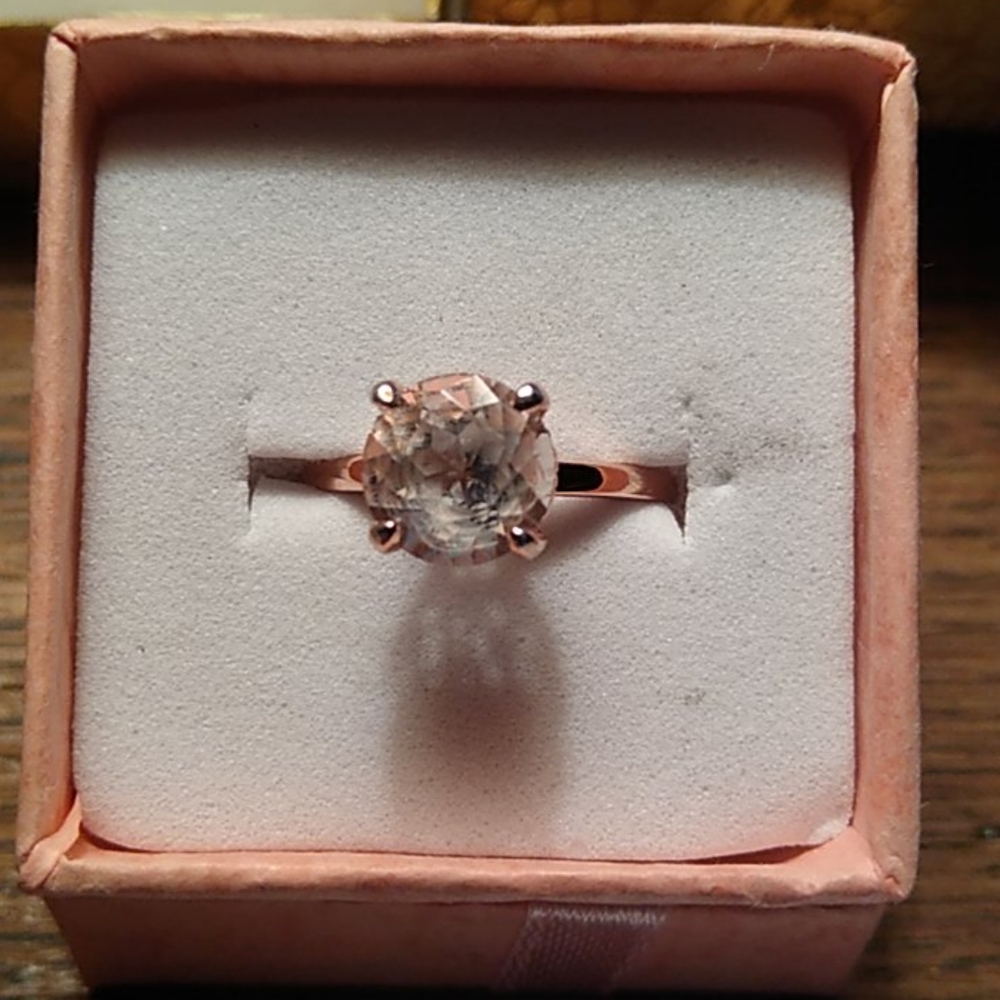 White Topaz Engagement Ring